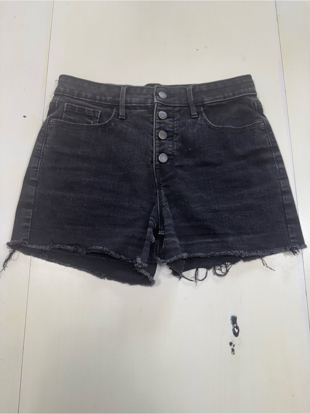 Old Navy High-Rise Button-Fly Cut-Off Denim Shorts (Size 8)